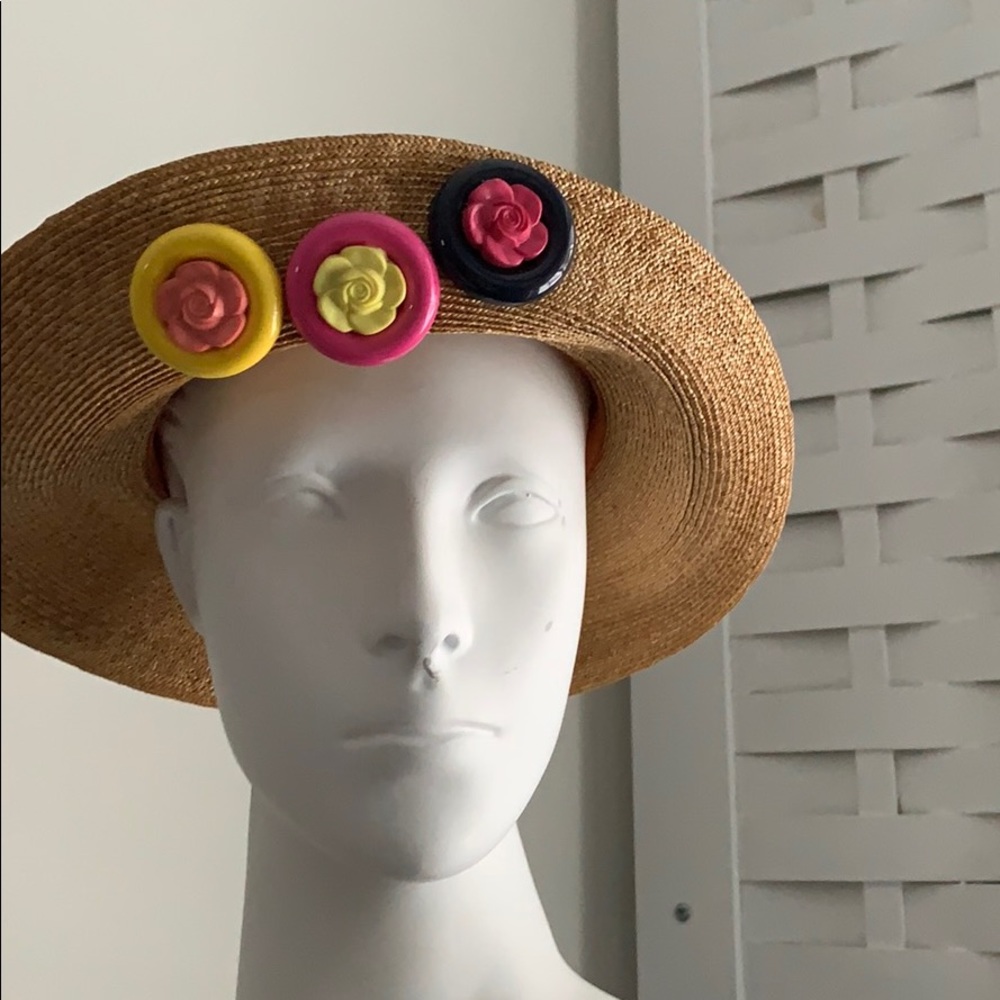 Adorable vintage straw hat by Carlos New York Hats